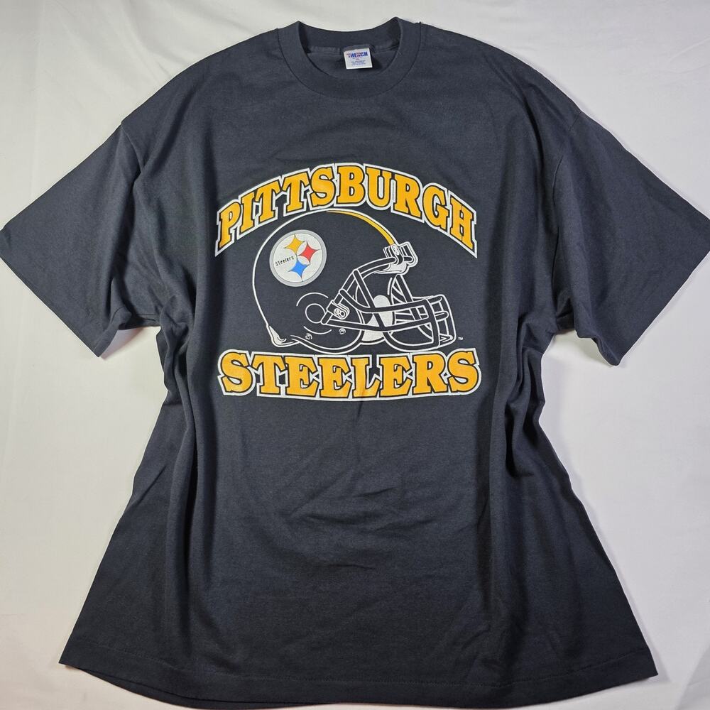 Vintage Pittsburgh Steelers NFL T Shirt Mens XXL Single Stitch USA Trench 90s